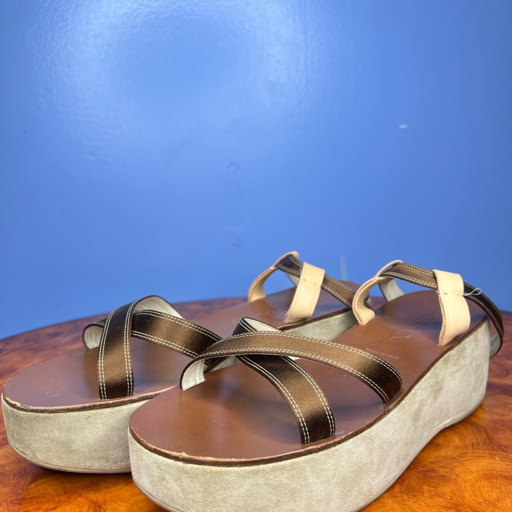 Prada Women's Tan and Brown Sandals - Picture 2 of 8